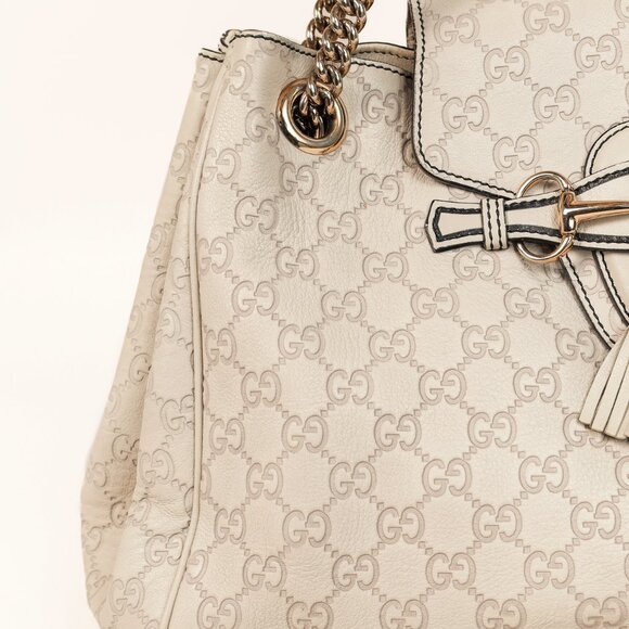 Gucci Medium Emily Off-White Guccissima Leather Shoulder Bag - Picture 7 of 13